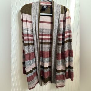 Bobeau Multicolor Striped Cardigan